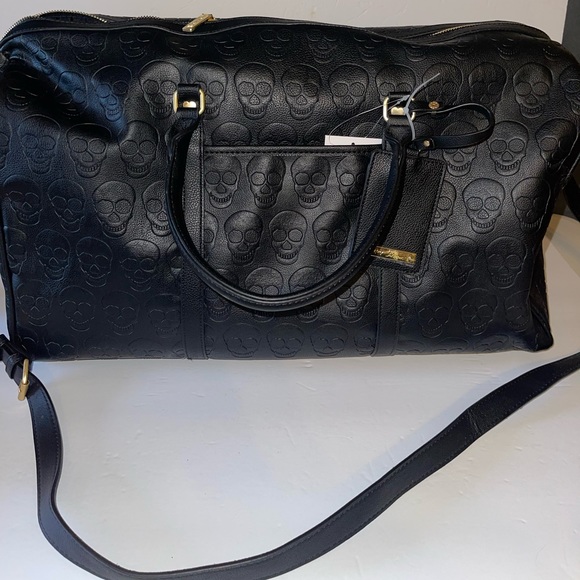 Betsey Johnson Bags Betsey Johnson Black Skull Xl Overnight